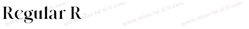 Regular R字体转换